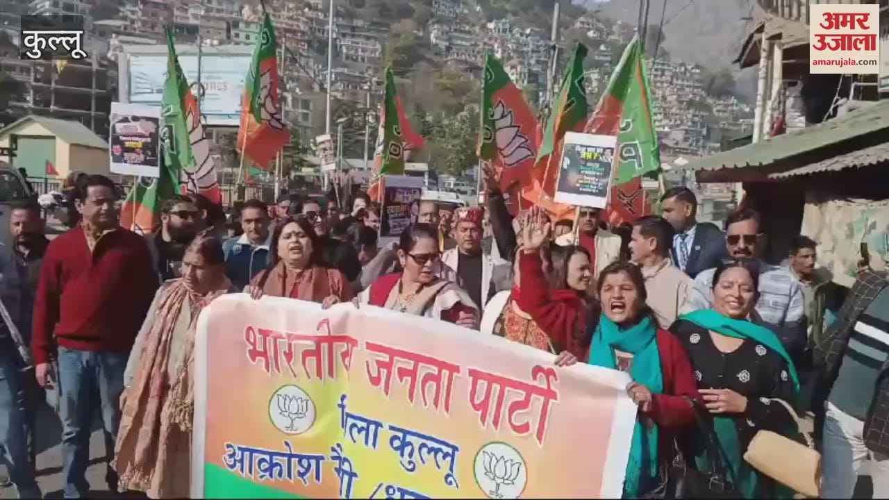 VIDEO : BJP took out a protest rally in Kullu slogans were raised against the government