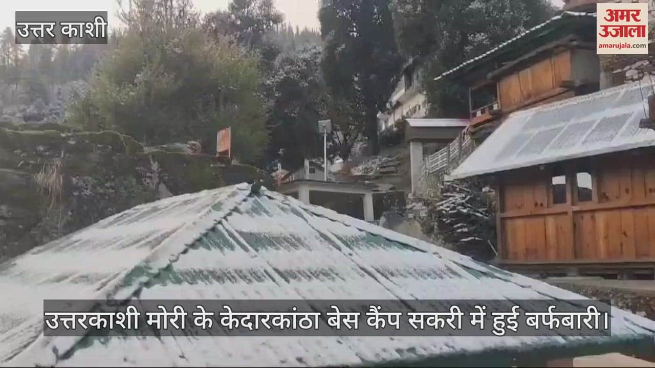 VIDEO : Snowfall occurred in Kedarkantha Base Camp Sakri of Uttarkashi Mori