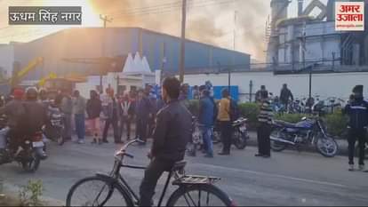VIDEO : बैटरी बनाने वाली कंपनी के गोदाम में लगी भीषण आग, मचा हड़कंप; देखें वीडियो