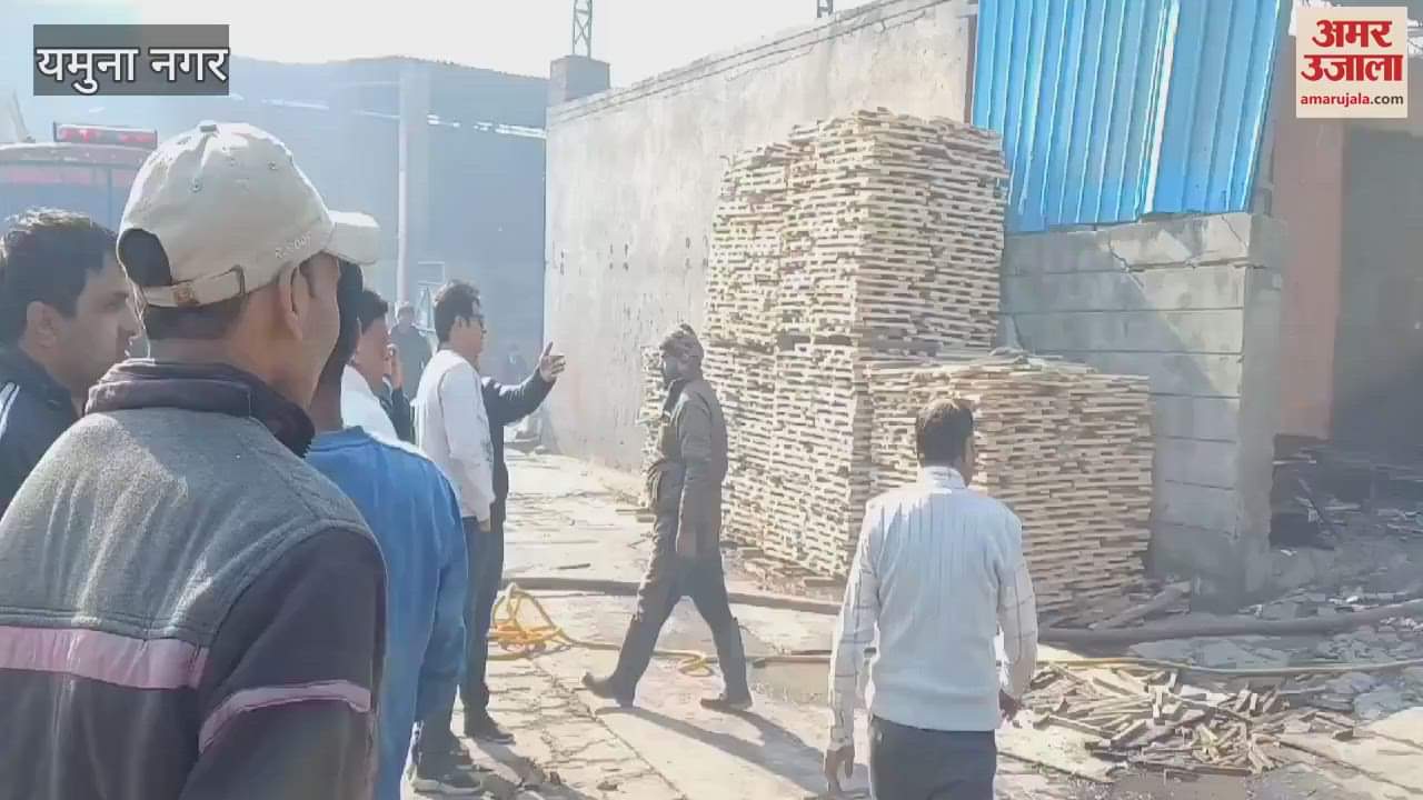 VIDEO : Fire broke out in a plywood factory in Yamunanagar