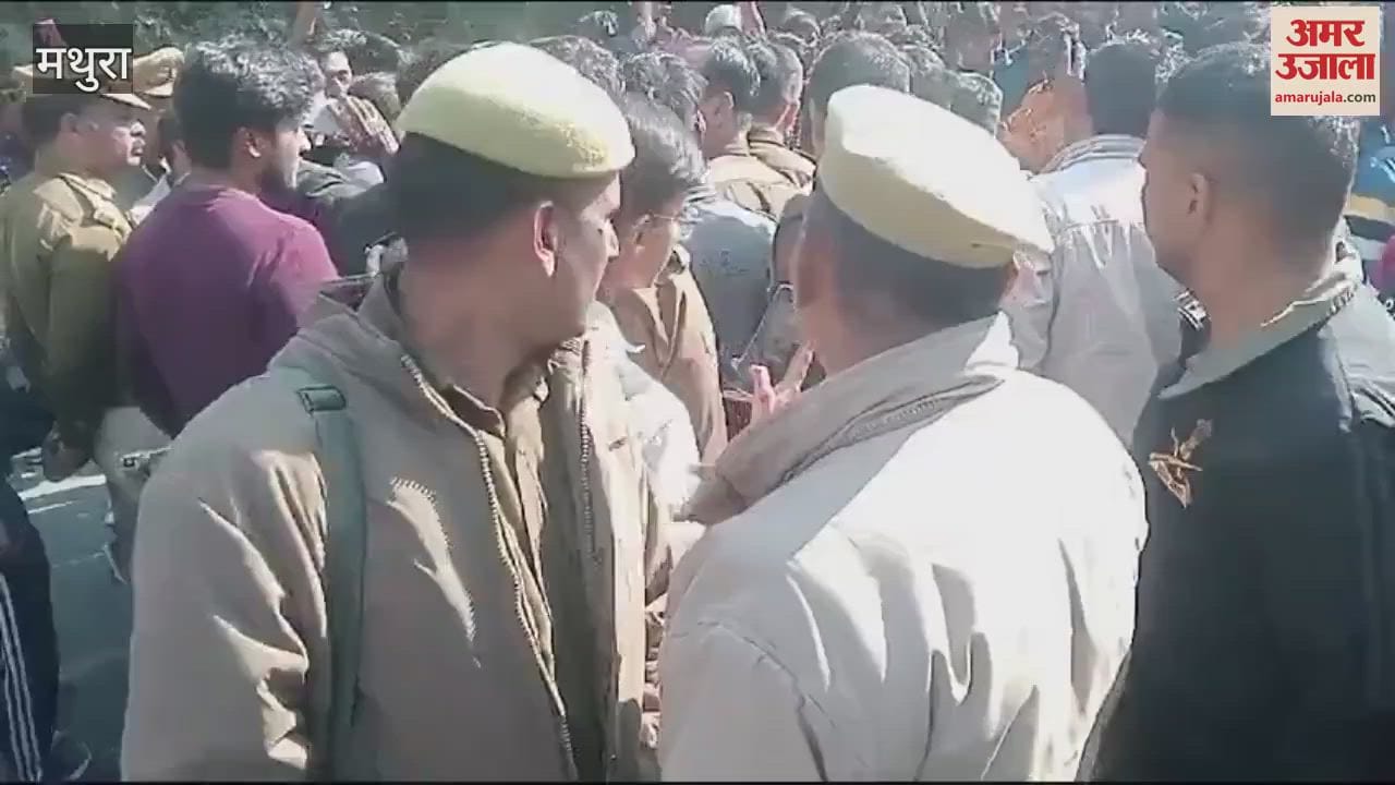 VIDEO : मथुरा के धौरेरा के जंगल में लगभग 40 गायों के शव मिले, हो गया हंगामा