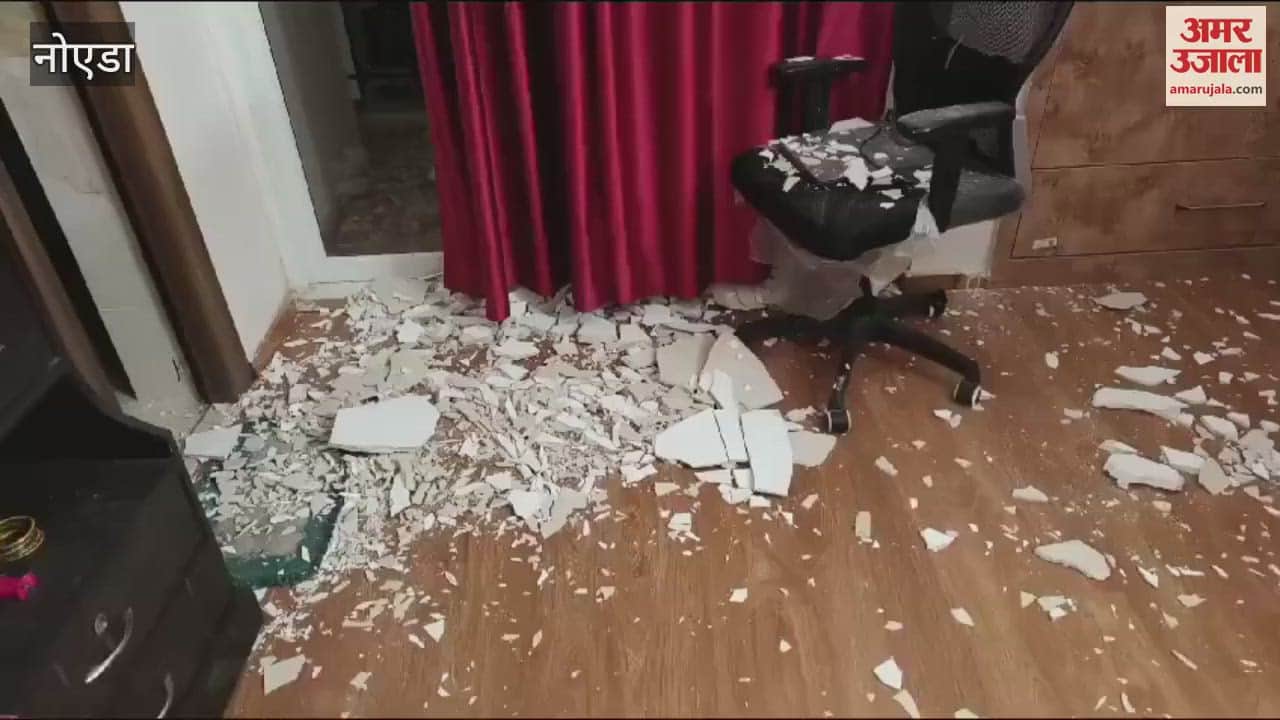 VIDEO : Part of roof of flat in Amrapali Golf Homes Kingswood Society collapsed