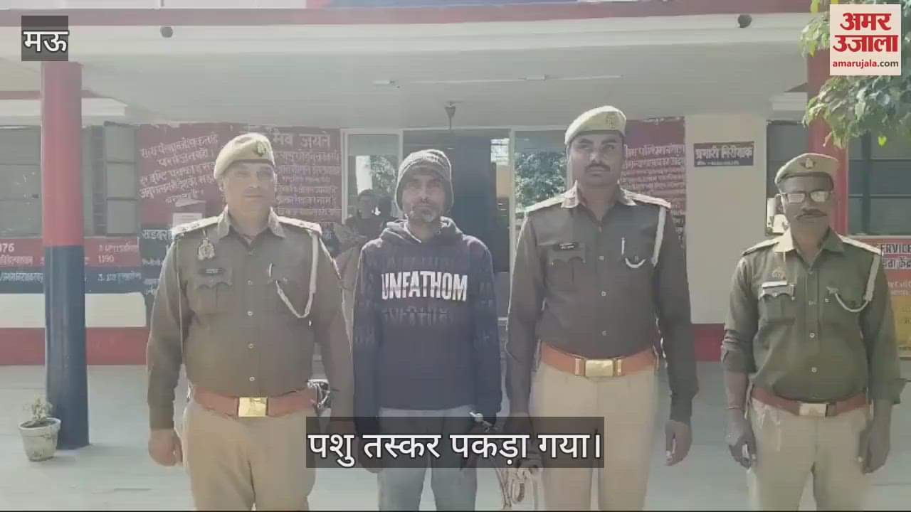 VIDEO : STF arrested a cattle smuggler with a bounty of fifty thousand rupees in Mau