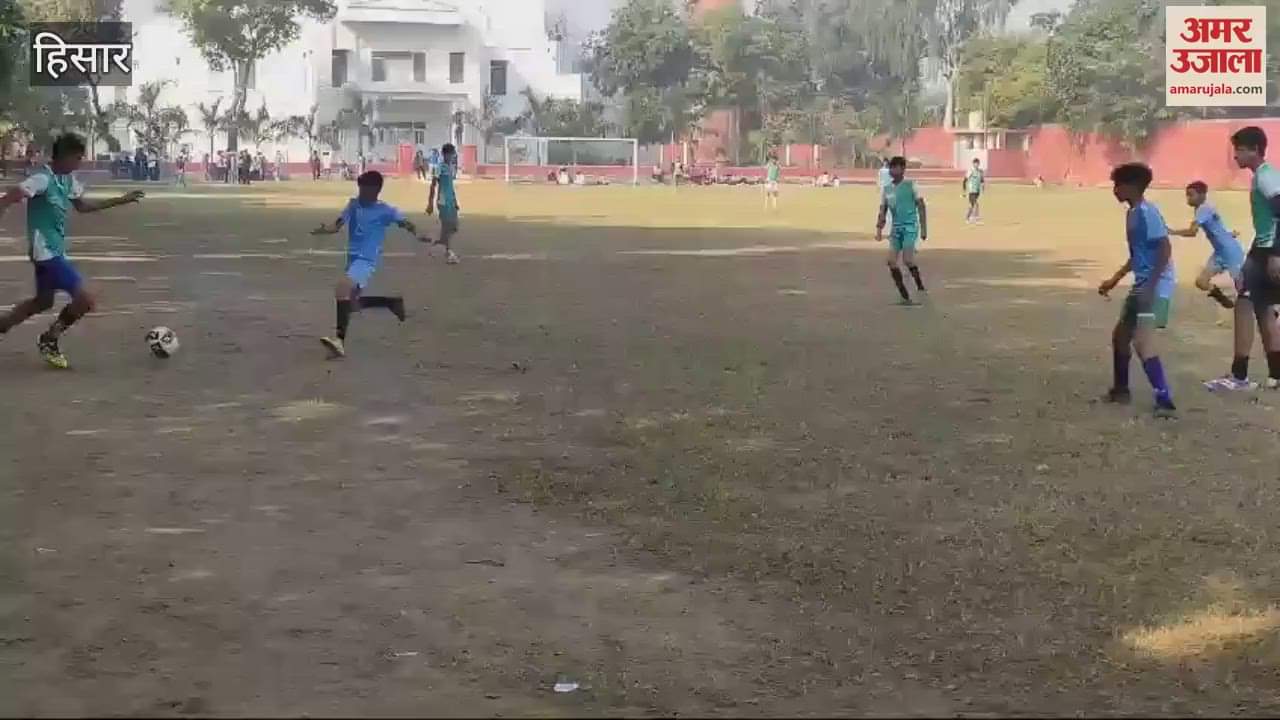 VIDEO : Semi-final match started between Jat College Academy and Mayad team in football competition