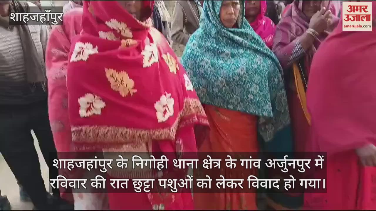 VIDEO : शाहजहांपुर में छुट्टा पशुओं को लेकर दबंगों ने अर्जुनपुर गांव पर बोला हमला