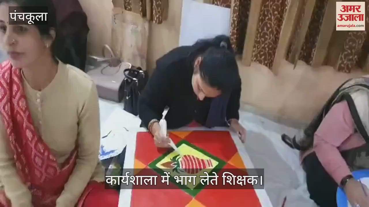 VIDEO : शिक्षकों ने सीखी लिप्पन कला मूर्ति की कलाकृतियां और पोस्टर मेकिंग