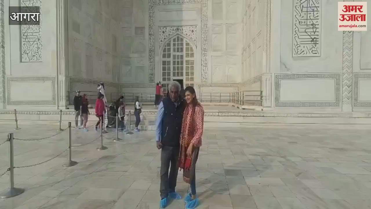 VIDEO : Bollywood actor Ashish Vidyarthi visited the Taj Mahal