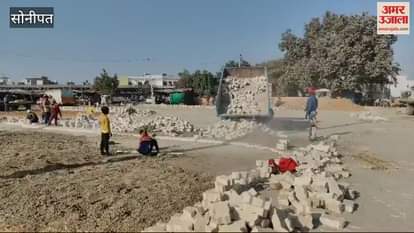 VIDEO : गोहाना की नई सब्जी मंडी में पार्किंग का काम शुरू