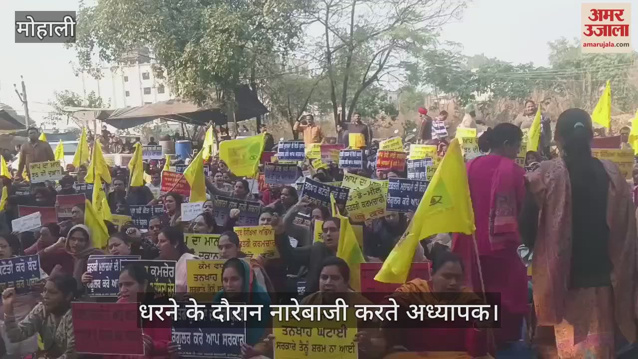 VIDEO : मोहाली में डीपीआई दफ्तर के बाहर विशेष अध्यापक यूनियन पंजाब का धरना