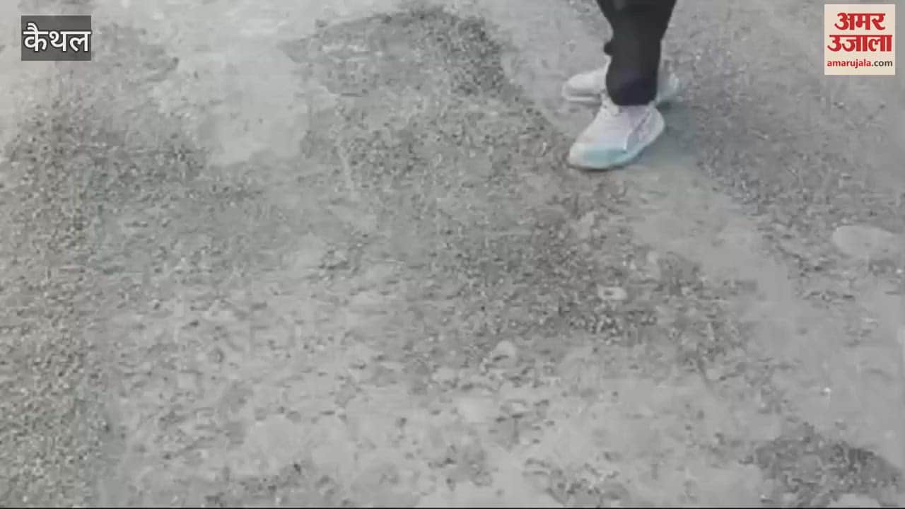 VIDEO : एक हफ्ते में उखड़ गई सड़क, कैथल में दो जेई सस्पेंड