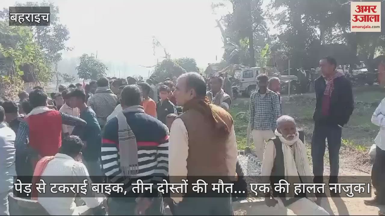 VIDEO : पेड़ से टकराई बाइक, तीन दोस्तों की मौत... एक की हालत नाजुक