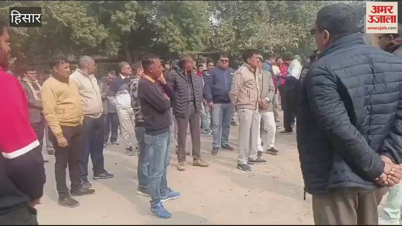 VIDEO : Employees took to streets in Hisar to protest against privatization of power corporations