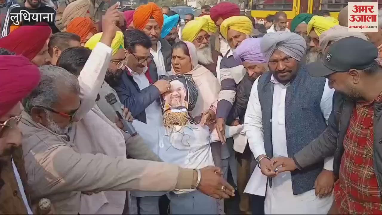 VIDEO : AAP leaders burnt effigies of the Home Minister and the Prime Minister