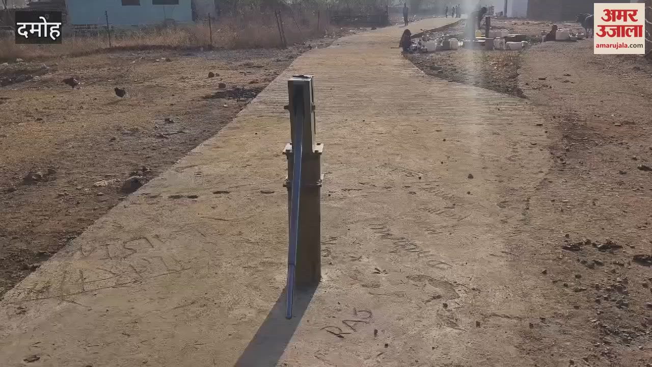 road was constructed around the hand pump installed in the middle of the road