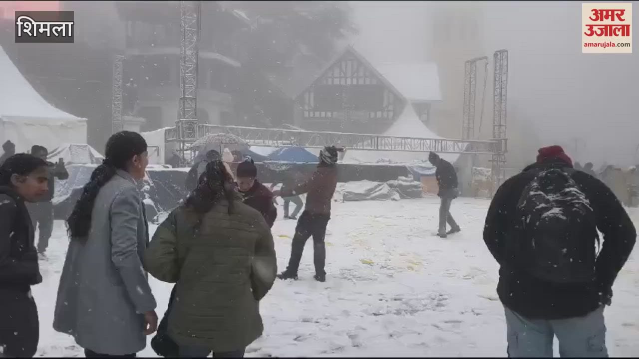 VIDEO : snowfall in shimla himachal pradesh tourist enjoys snowfall