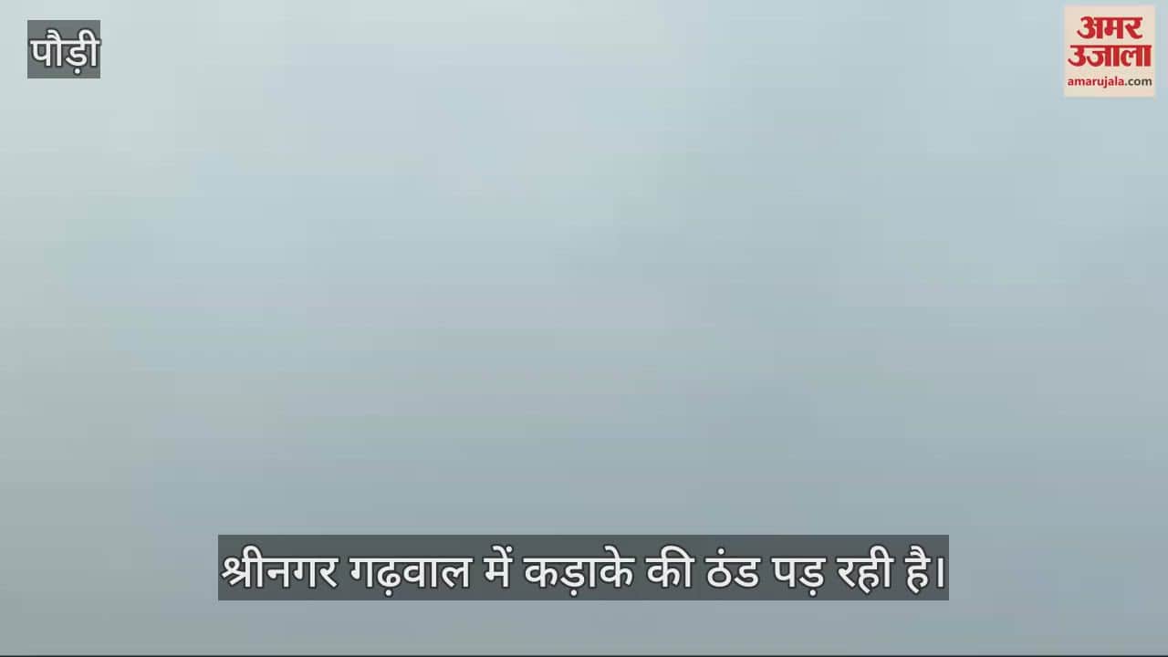 VIDEO : Uttarakhand weather News Update Severe cold in Srinagar Garhwal clouds in the sky