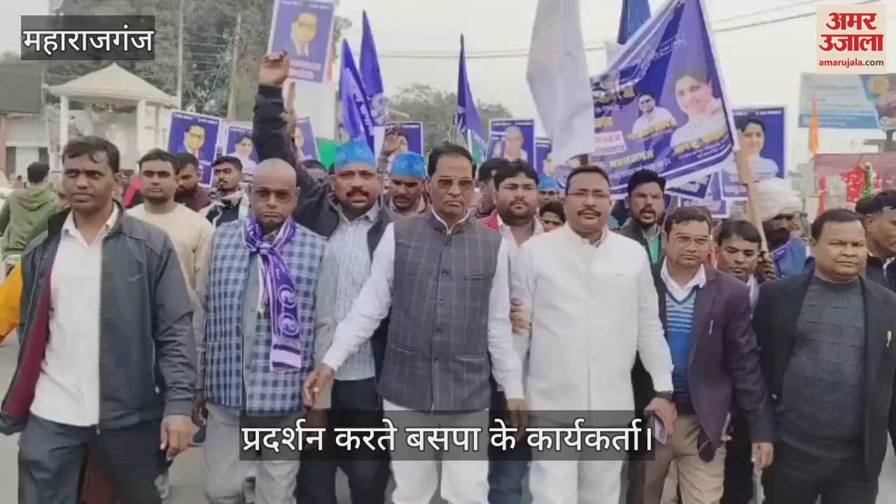 VIDEO : BSP took out a march to protest against Amit Shah
