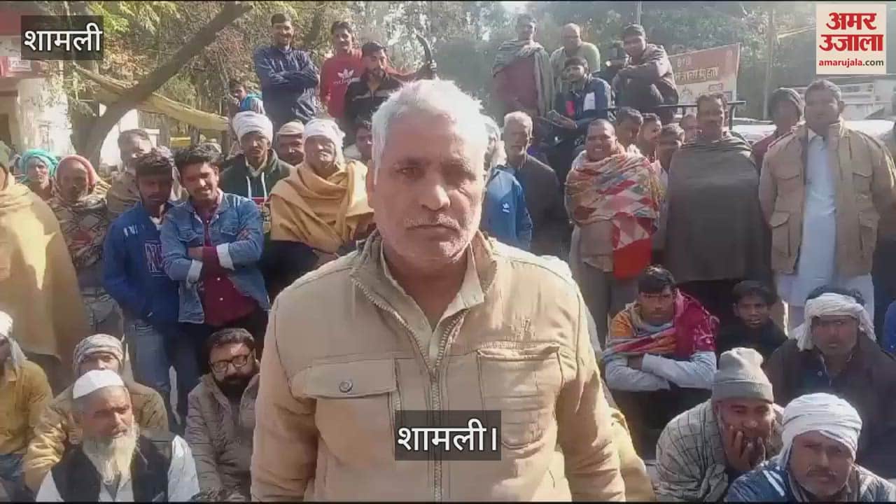 VIDEO : Crusher operators and contractors staged a sit-in protest at Shamli Mandi and raised their demands