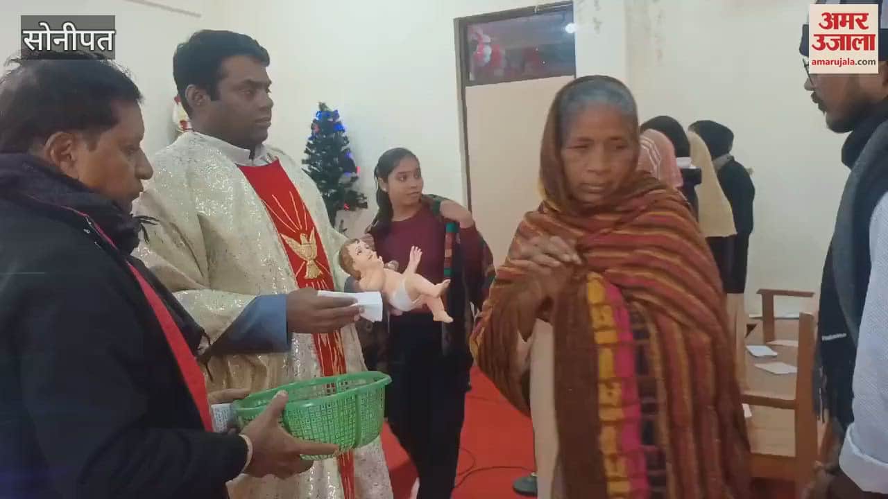 VIDEO : Songs of Jesus Christ resonate in church on Christmas in Sonipat, people prayed by lighting candles
