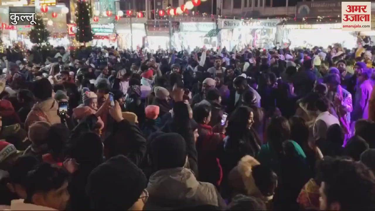 VIDEO : Tourists dance to the tune of DJ on Mall Road in Manali