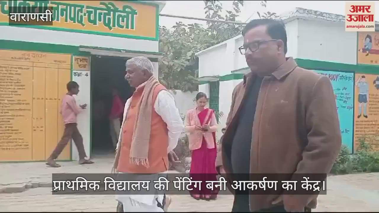 VIDEO : Primary school became the second center of attraction in Chandauli due to wall painting