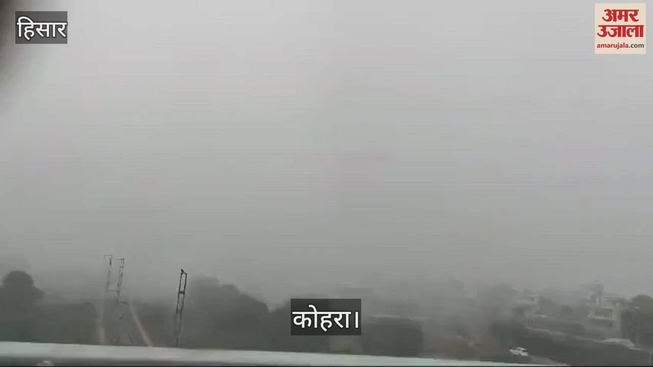 VIDEO : Clouds and fog have been prevailing in Hisar since morning, and showers are also falling