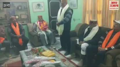 VIDEO : Kutlahar Ex Servicemen officials reached Lt. Col. Radhaveer Singh house to honor him
