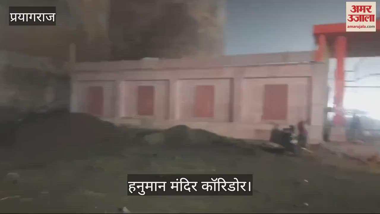 VIDEO : Hanuman temple corridor work going on all night, pictures of Hanumanji's pastimes are being carved.