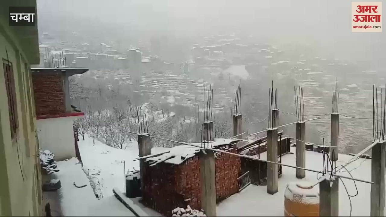 VIDEO : Snowfall continues since morning in Dalhousie Khajjiar Bharmour headquarters Pangi Churah Kihar