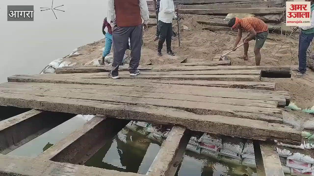 VIDEO : पानी के तेज बहाव में उखड़ गया चंबल नदी पर बने पैंटून का जोड़, ठीक करने में जुटे कर्मचारी