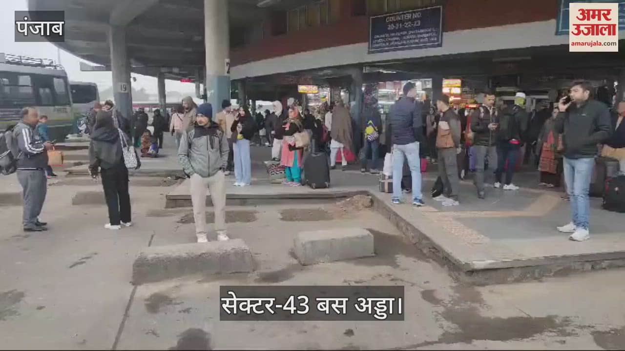 VIDEO : Bus services at Sector 43 bus station halted due to Punjab bandh, passengers troubled
