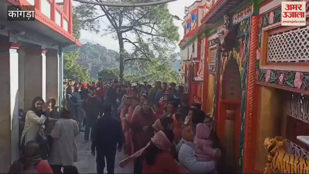 VIDEO : Crowd of devotees gathered on New Year at Mata Kunal Pathri near Dharamshala