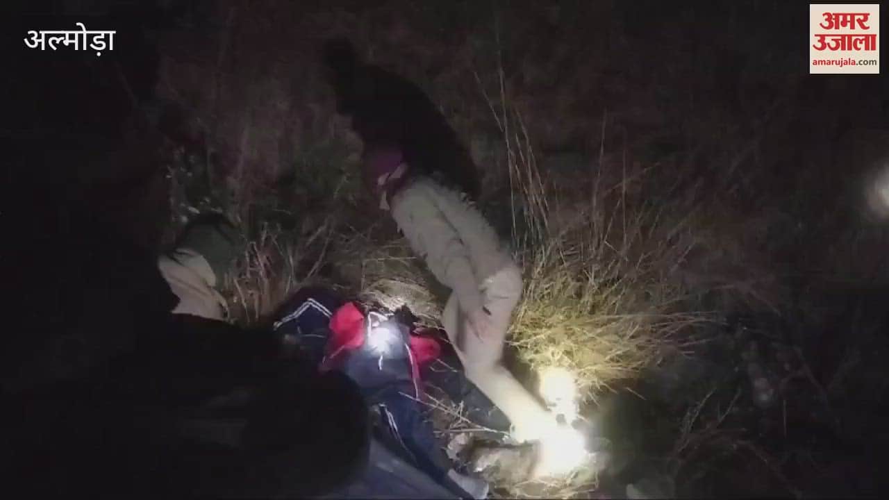 VIDEO : अल्मोड़ा में सड़क हादसा, जागेश्वर धाम जा रही कार खाई में गिरी; सात घायल