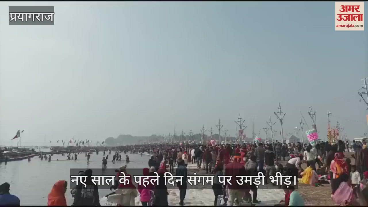VIDEO : On the first day of the new year, there was a lot of fun at the Sangam, took a dip and had the darshan of Hanumanji.