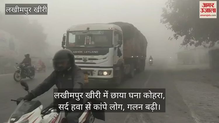 : लखीमपुर खीरी में छाया घना कोहरा, सर्द हवा से कांपे लोग, गलन बढ़ी