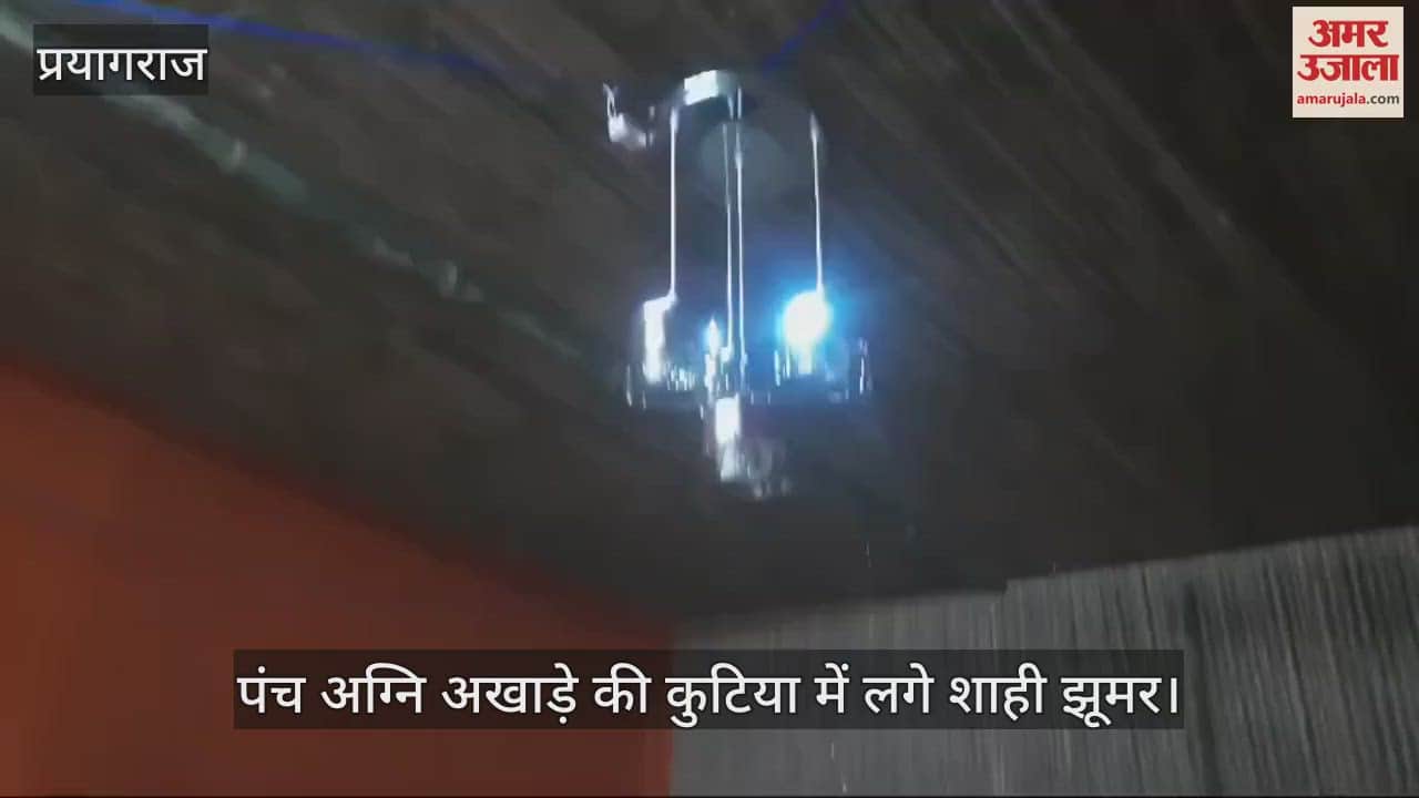 VIDEO : Mahakumbh: Unique bamboo hut with five star facilities, royal chandeliers installed in Mahakumbh