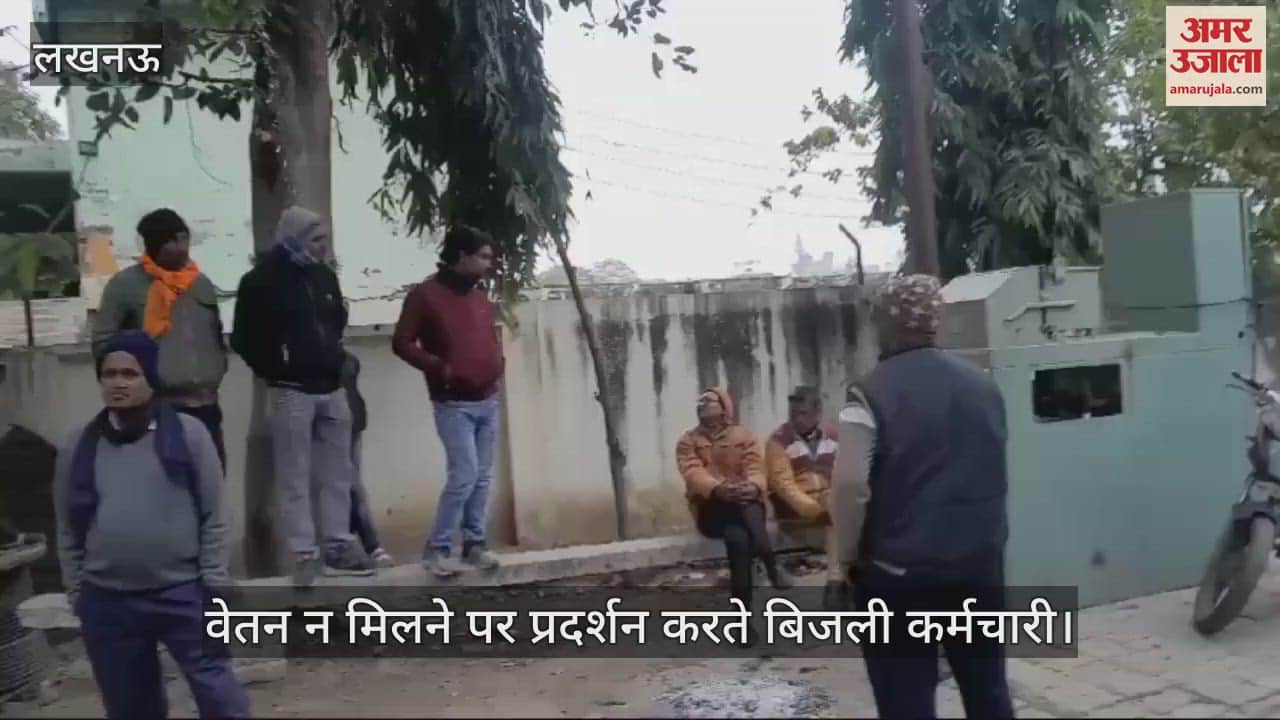 VIDEO : Lucknow: संविदा बिजलीकर्मियों ने नवंबर का वेतन न मिलने के विरोध में किया प्रदर्शन