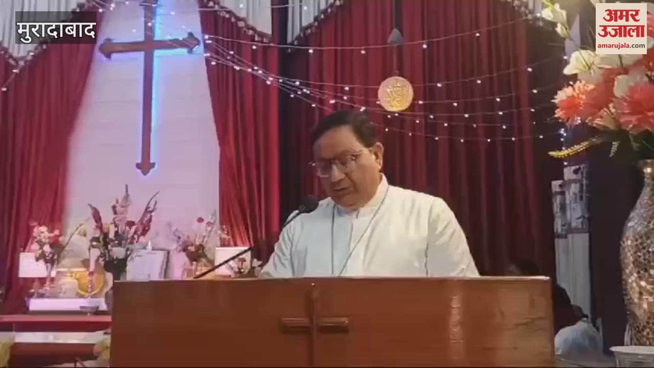 VIDEO : Moradabad, houses were decorated with Christmas trees, pastors conducted prayers with the message of the Lord