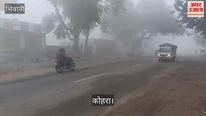 VIDEO : Thick fog in Bhiwani, visibility is less than 20 meters