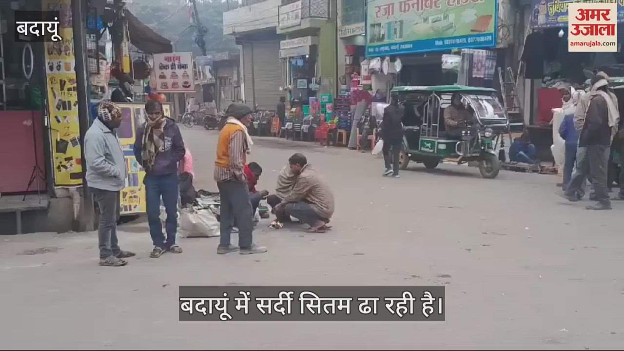 VIDEO : बदायूं में सुबह छाया रहा कोहरा, फिर बादलों में छिपा सूरज, ठंड से कांपे लोग