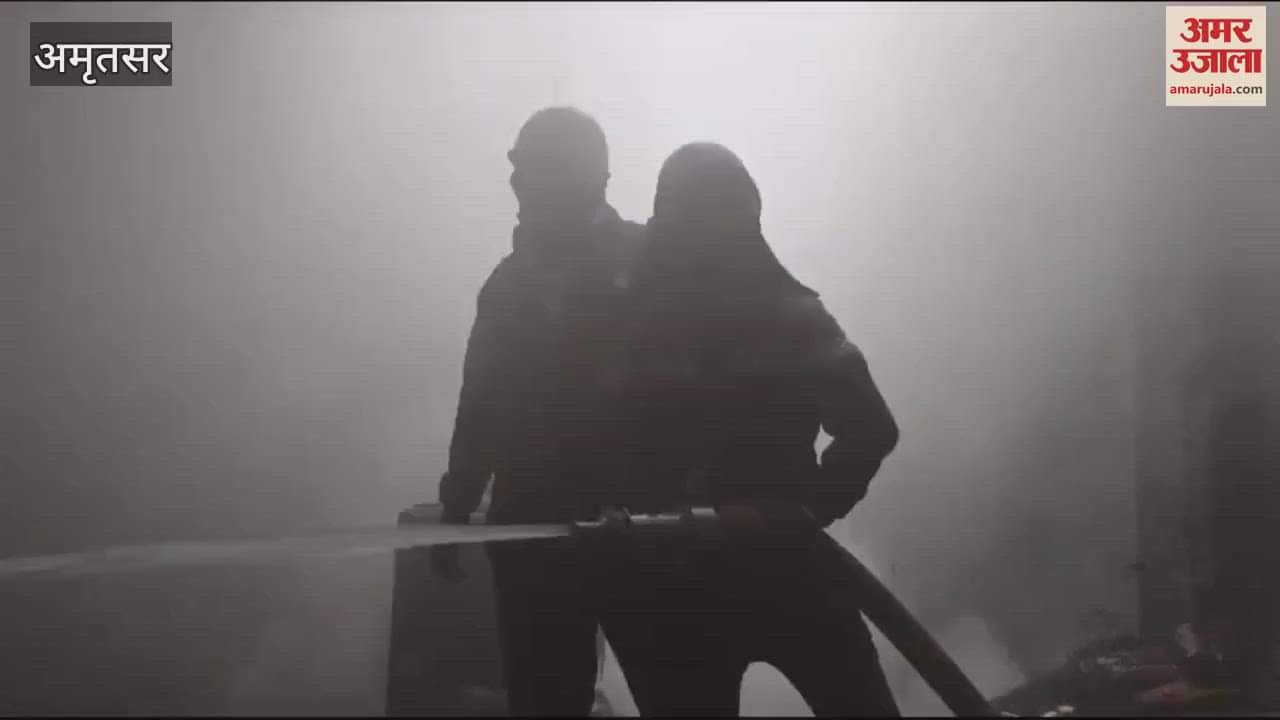 VIDEO : Fire breaks out in a thread factory in Amritsar