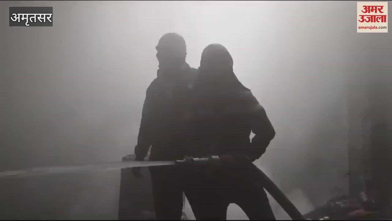 VIDEO : Fire breaks out in a thread factory in Amritsar