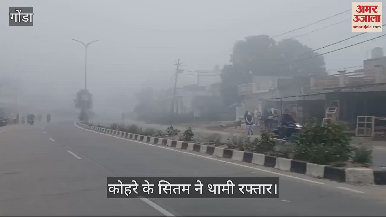 VIDEO : Gonda: पूरे जिले में छाया भीषण कोहरा, 20 मीटर से भी कम हो गई दृश्यता