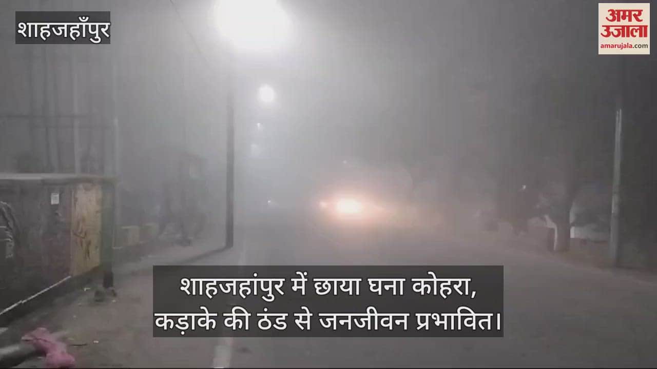 VIDEO : शाहजहांपुर में छाया घना कोहरा, कड़ाके की ठंड से जनजीवन प्रभावित