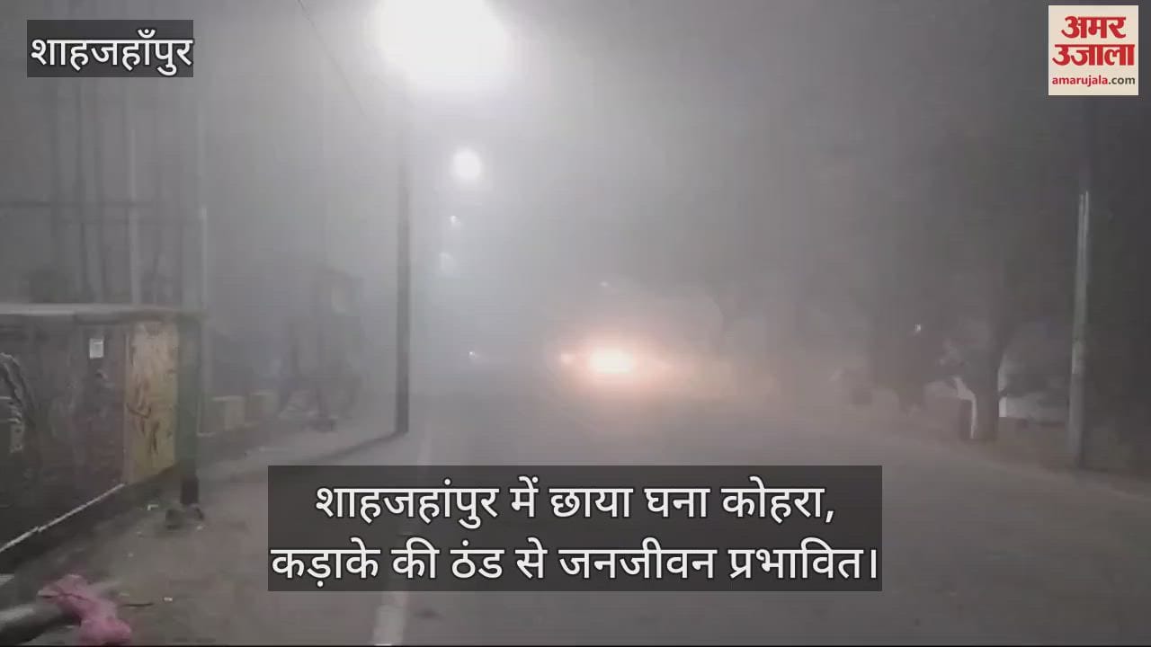 VIDEO : शाहजहांपुर में छाया घना कोहरा, कड़ाके की ठंड से जनजीवन प्रभावित