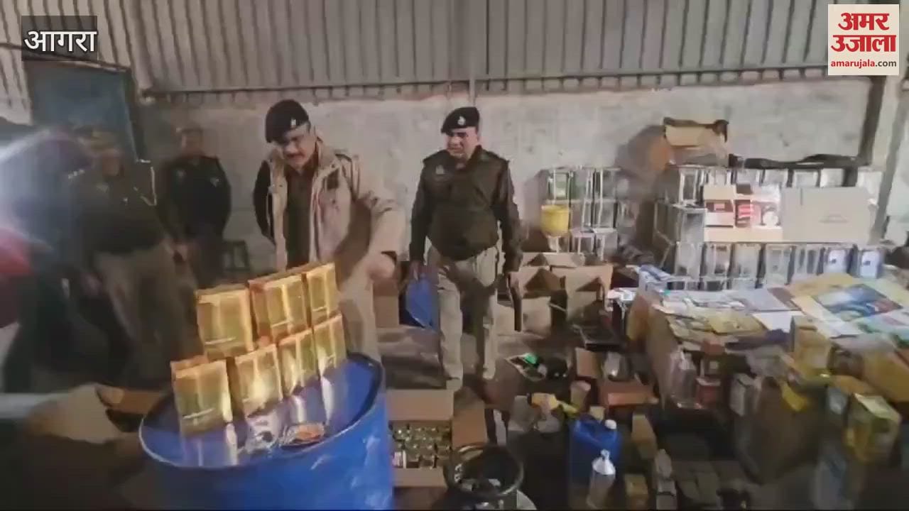 VIDEO : घी के गोदाम पर छापा, पुलिस की कार्रवाई से मची अफरा तफरी
