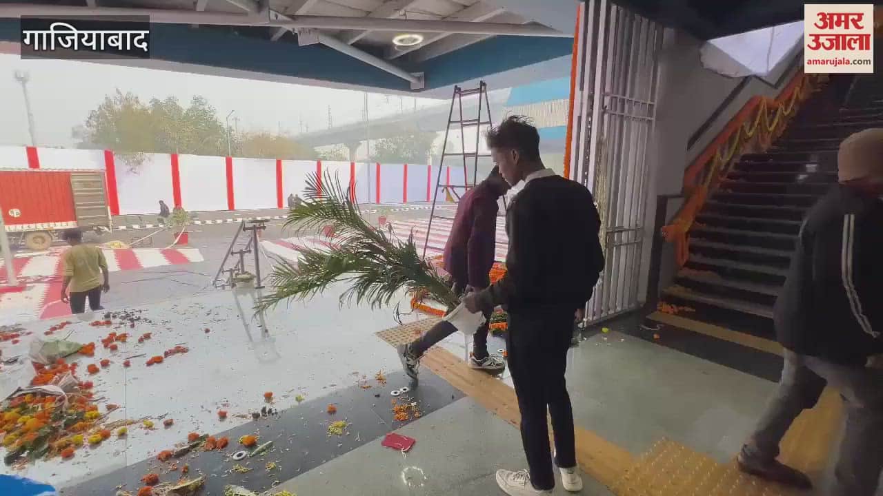 VIDEO : Namo Bharat station being decorated with flowers