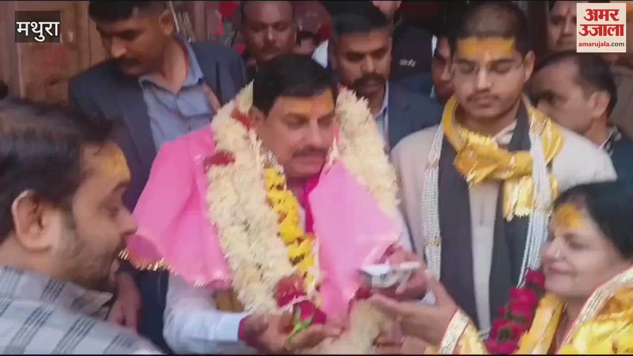 VIDEO : Madhya Pradesh CM Mohan Yadav reached Vrindavan had darshan of Bankebihari