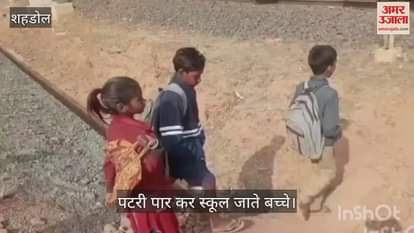 Shahdol News Children forced to go to school risking their lives case of Byahari video surfaced