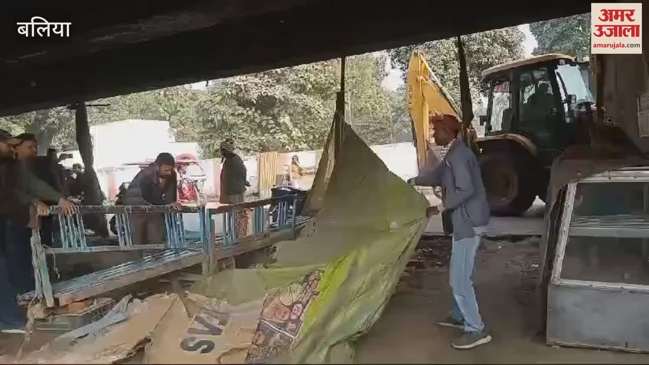 VIDEO : Encroachment removed under overbridge uproar shopkeepers space sought maintenance of family